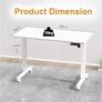 NEW SALE | Height Adjustable Electric Standing Desk - 100x60 cm Stand Up Table Desk Thick Splice Board, Smart Control Panel 3 Memory Heights, Anti-Collision System, Sit Stand Desk for Home Office Image 4