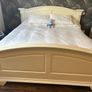 Cream wooden Super King Bed Image 4