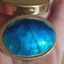 A vintage metal pill box with an enamel lid. Image 2