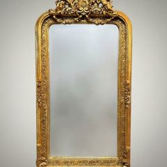 Gilt Wood & Plaster French Style Panel Mirror