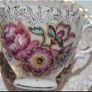 Vintage 22 KT Gold Overlay Chintz Fine Bone China Teacup Trio Set Image 5