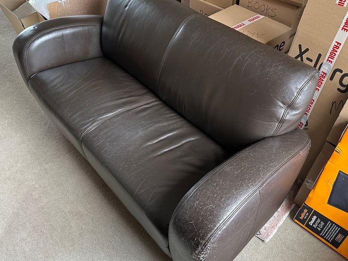 Brown Leather Couch