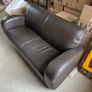 Brown Leather Couch Image 2