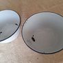FREE 2 Vintage Enamel Pudding Bowls Image 2