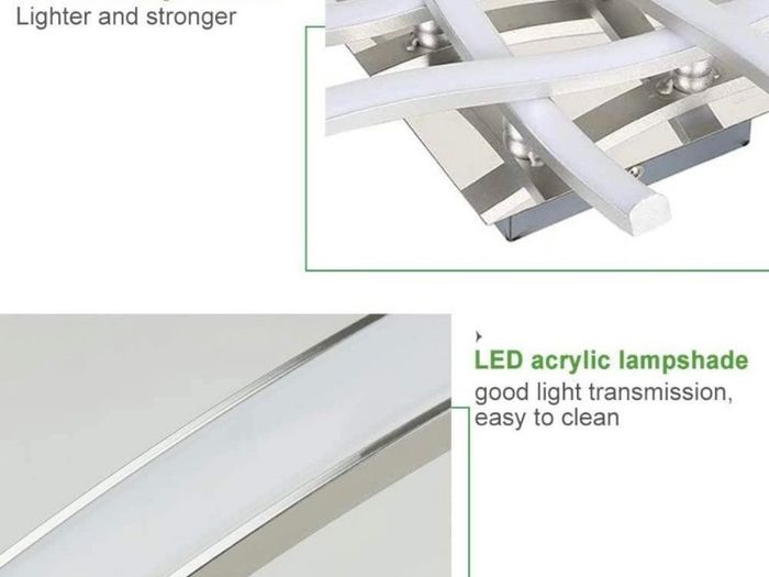 LED Ceiling Light, Elegant Curved Design Ceiling Lights, 4 Built-in LED Boards, 28W Cool White Light 6000K,Modern Ceiling Fixture for Living Rooms, Bedroom, Kitchen Hallway and Bedroom,2000 Lumens MULTIPLE STYLES AVAILABLE (FREE POSTAGE)