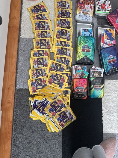 Huge Football Cards & Pack Lot - Panini Premier League 2025 Packs & Topps Match Attax Tins