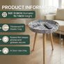 Stone Marble Round Indoor Side Tables with Detachable Wooden 3 Legs, Versatile Tray Table, Perfect For Round Coffee Table Tea, and Relaxation Time 15 Inch Bohemian Image 5