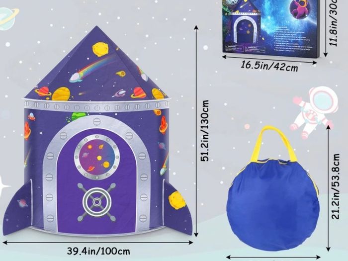 Kids Play Tent, Space Tent Children's Pop Up Tent Prince Castle House Palace Tent Game Tent with Carry Bag Portable Toy Christmas Birthday Gifts for Boys Girls Toddlers Indoor and Outdoor Plays (FREE POSTAGE)