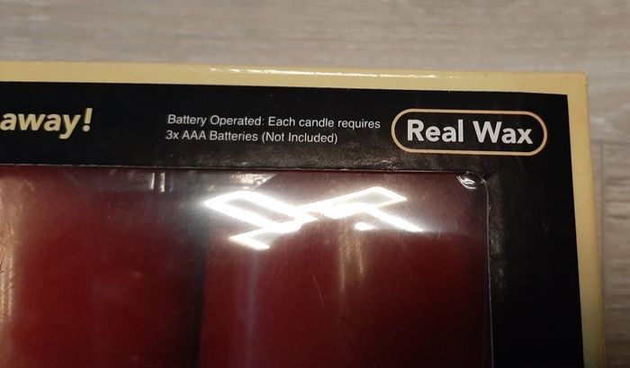 Red Battery LED Flameless Candles 3 pack