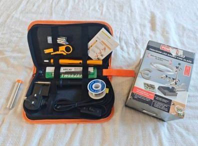 Soldering Kit & LED Magnifying Glass