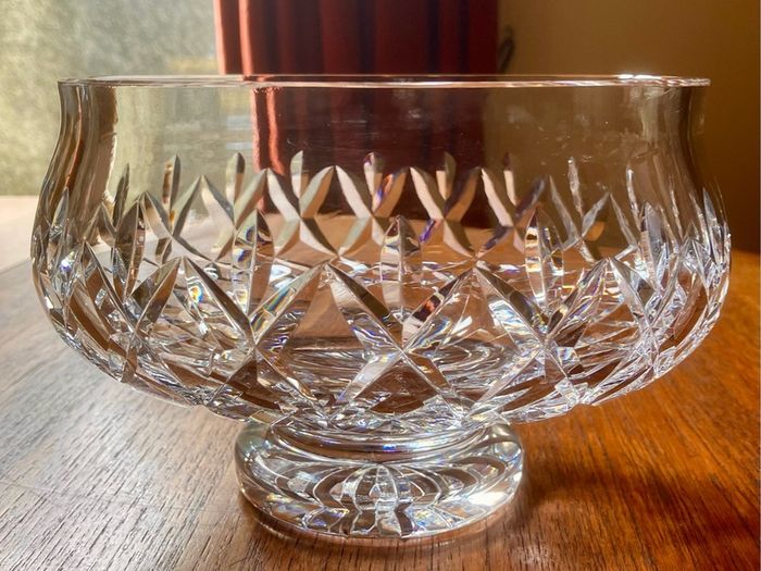Waterford Crystal Lismore 7" Footed Bowl, 1970s.