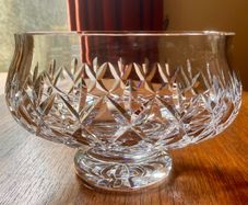Waterford Crystal Lismore 7" Footed Bowl, 1970s.