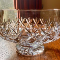 Waterford Crystal Lismore 7" Footed Bowl, 1970s.