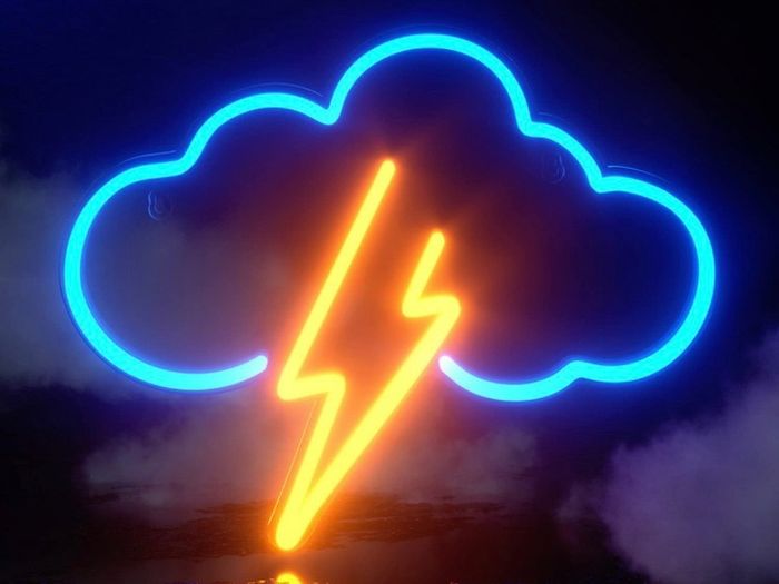 Neon Sign, Acrylic Cloud Lightning Led Neon Light Wall Light Led Wall Decor, Battery or USB Powered Light Up Acrylic Neon Sign for Bedroom, Kids Room, Bar, Party, Christmas (FREE POSTAGE)