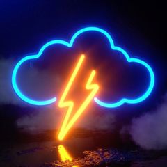 Neon Sign, Acrylic Cloud Lightning Led Neon Light Wall Light Led Wall Decor, Battery or USB Powered Light Up Acrylic Neon Sign for Bedroom, Kids Room, Bar, Party, Christmas (FREE POSTAGE)