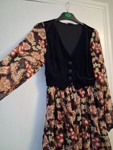 zara multi coloured dress