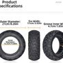 Solid Rubber Tyre 9x3.0-5.5 for Kukirin G2 Pro (Red) Image 2