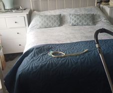Cream Cast Iron Bed