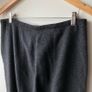 Massimo Dutti Dark Charcoal Grey Wool Wide Leg Trousers Image 7