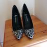 Women's Shoe's JEWELLED REDUCED Black Stilletto size 6 NEW Image 6