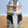 German Beer Stein Pewter Lid Vintage Made in Germany Image 4
