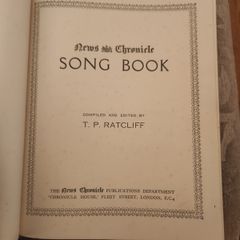 News And Chronicle Song Book. Compiled And Edited By T.p. Ratcliff. First Edition 1932 Large Volume Hardback In Good Condition. See Photos For Same.