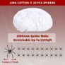 Halloween Spider Web Decoration,100g Spider Web Halloween Decoration with 20pcs Fake Spiders Web Cobweb,Stretchable Halloween Cobwebs for Halloween Decorations Haunted House Halloween Party Image 2