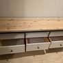 Wooden tv unit with glass top Image 8