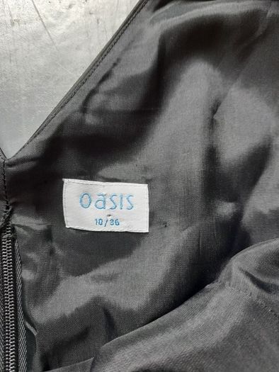 Oasis black beaded satin top 10