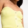 River Island yellow bandeau top SZ Large NEW Image 2