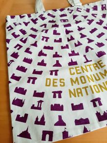 French Monuments cotton tote bag