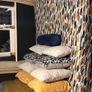 Mustard bed frame and mattress Image 9