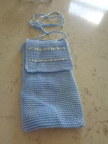 Crochet Lined Bag for Sale