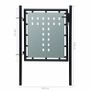 Black Single Door Fence Gate 100 x 150 cm Image 5
