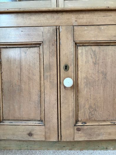 Victorian Country Pine Bookcase / Dresser