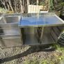 Stainless steal kitchen unit with sinks Image 2