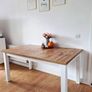 Dining Table - Extendable - Oak & White Image 6
