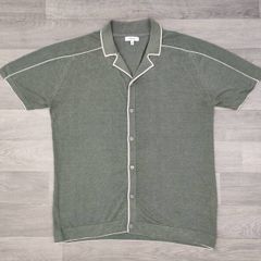 Reiss Linen Blend Short Sleeve Jumper Short Mens Medium