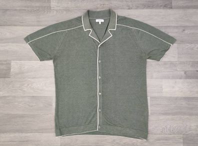 Reiss Linen Blend Short Sleeve Jumper Short Mens Medium