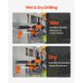 Diamond Core Drilling Machine, 200 mm Drilling Diameter, 2-in-1 Handheld & Stand-Mount Dry and Wet Concrete Core Drill Rig with 4 Bits, 1000/2 Image 3
