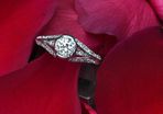 Antique Art Deco Diamond Solitaire Ring - 18ct white Gold & Platinum