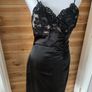 black dress tailor handmade satin occasion size 10 brand new Image 2