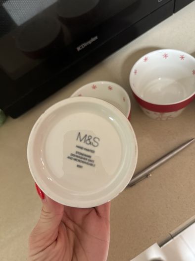 M&S Xmas snack bowls x 4