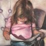 Maureen O'Mahony Oil on canvas 'Girl with book' Image 2