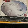 Glass salad bowl & servers, matching glass party plate Image 4