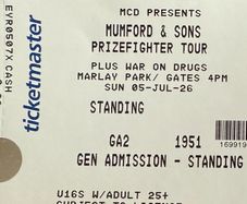 Mumford & Sons Prizefighter Tour Concert 5th July