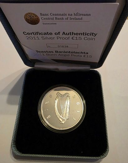 2011 irish silver 15 euro