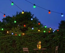 CESCO Heavy Duty Outdoor Commercial Festoon Lights Set (approx 50m Cable + 115 LED Bulbs)