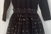 Seed Heritage Black with gold stars tutu dress Sz 1-2 EUC
