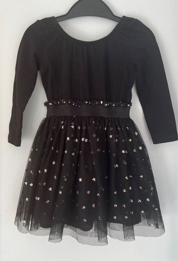 Seed Heritage Black with gold stars tutu dress Sz 1-2 EUC